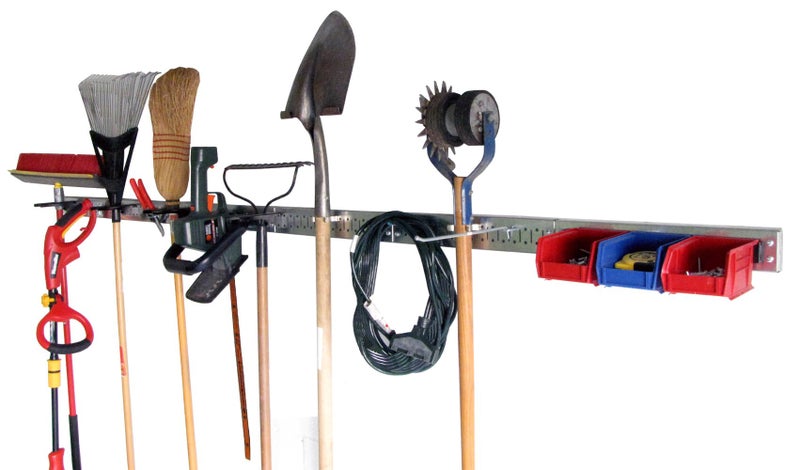 Wall Control 8-Foot Metal Pegboard Strip Garage Rail Organizer Pack - Image 1